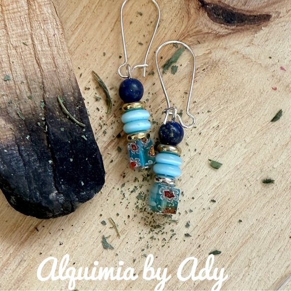 Alquimia Blue  Dangle Earrings - Picture 1 of 1